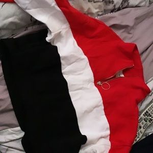 zip up crop top sweater